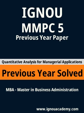 MMPC 5 Previous Year Solved Question Paper