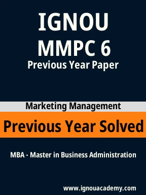 MMPC 6 Previous Year Solved Question Paper