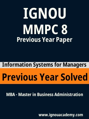 MMPC 8 Previous Year Solved Question Paper