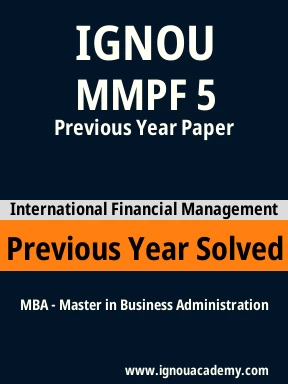 MMPF 5 Previous Year Solved Question Paper