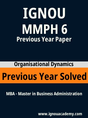 MMPH 6 Previous Year Solved Question Paper