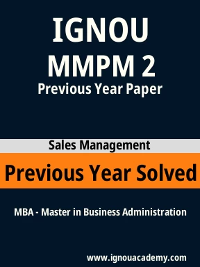 MMPM 2 Previous Year Solved Question Paper