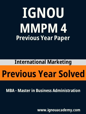 MMPM 4 Previous Year Solved Question Paper