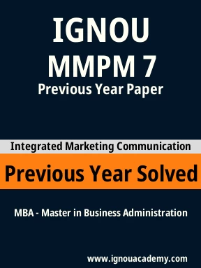 MMPM 7 Previous Year Solved Question Paper