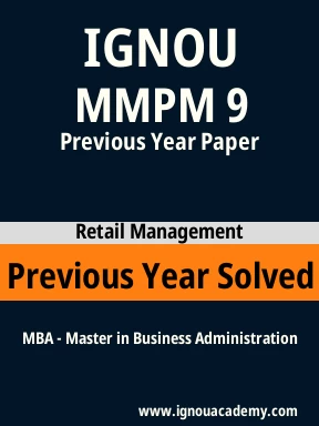 MMPM 9 Previous Year Solved Question Paper
