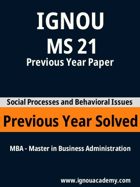 MS 21 Previous Year Solved Question Paper
