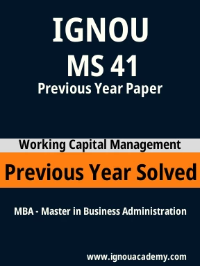 MS 41 Previous Year Solved Question Paper