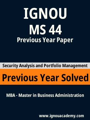 MS 44 Previous Year Solved Question Paper
