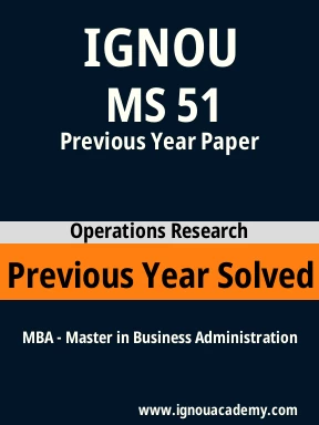 MS 51 Previous Year Solved Question Paper
