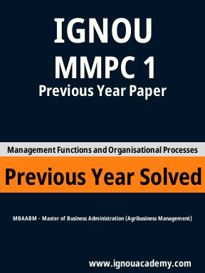 MMPC 1 Previous Year Solved Question Paper