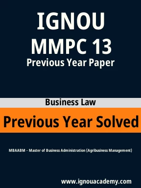MMPC 13 Previous Year Solved Question Paper