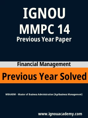 MMPC 14 Previous Year Solved Question Paper