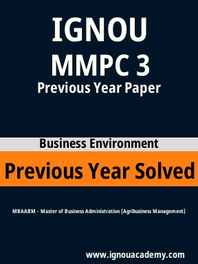 MMPC 3 Previous Year Solved Question Paper