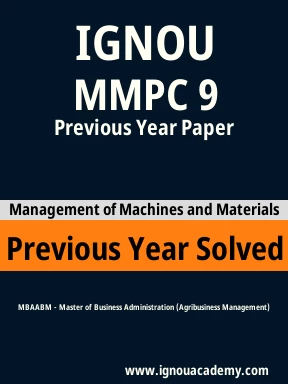 MMPC 9 Previous Year Solved Question Paper
