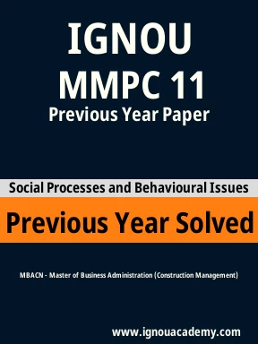 MMPC 11 Previous Year Solved Question Paper
