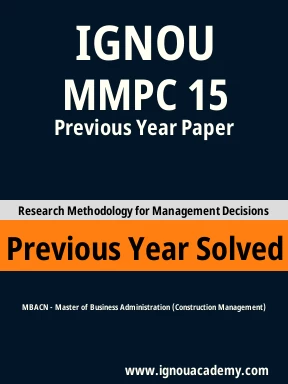 MMPC 15 Previous Year Solved Question Paper