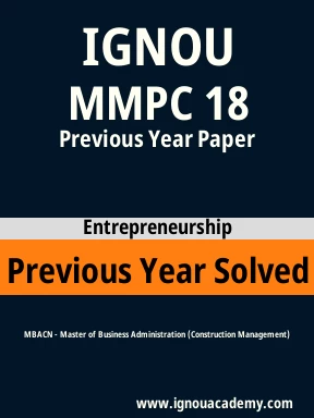 MMPC 18 Previous Year Solved Question Paper