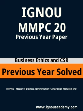 MMPC 20 Previous Year Solved Question Paper