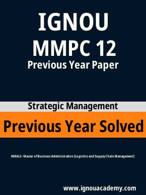 MMPC 12 Previous Year Solved Question Paper