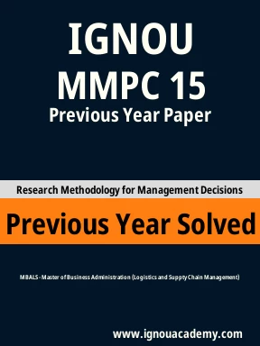 MMPC 15 Previous Year Solved Question Paper