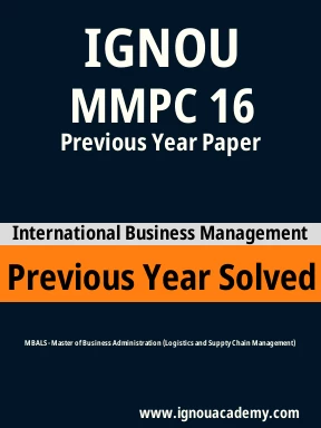 MMPC 16 Previous Year Solved Question Paper