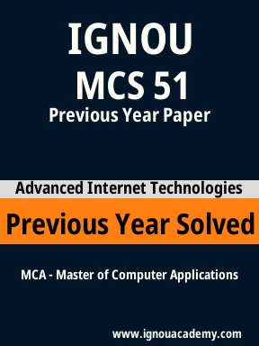 MCS 51 Previous Year Solved Question Paper