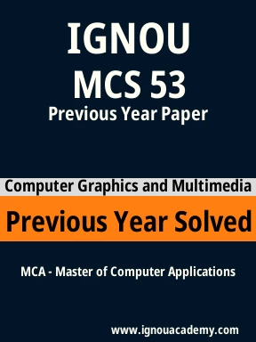 MCS 53 Previous Year Solved Question Paper