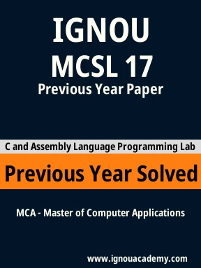 MCSL 17 Previous Year Solved Question Paper
