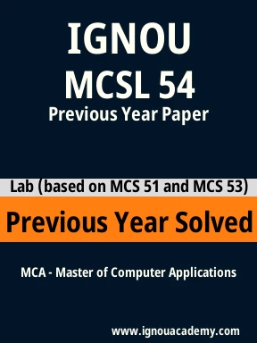 MCSL 54 Previous Year Solved Question Paper