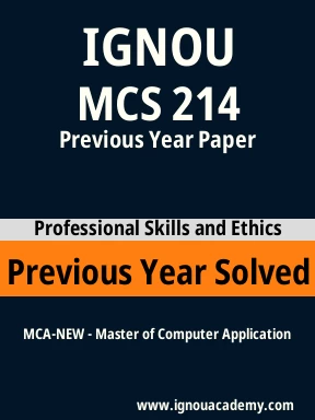 MCS 214 Previous Year Solved Question Paper