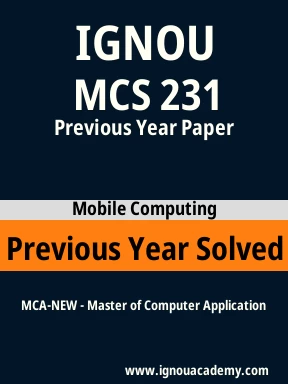 MCS 231  Previous Year Solved Question Paper