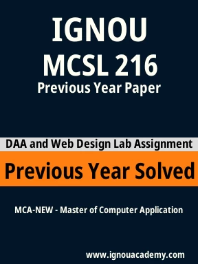 MCSL 216 Previous Year Solved Question Paper