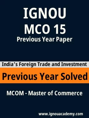 MCO 15 Previous Year Solved Question Paper