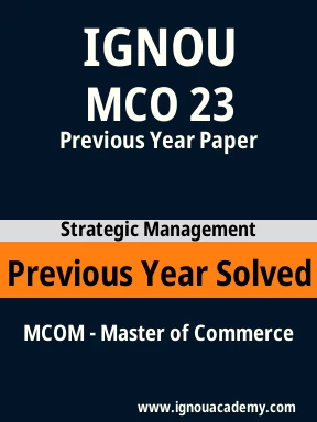 MCO 23 Previous Year Solved Question Paper