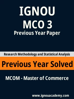 MCO 3 Previous Year Solved Question Paper