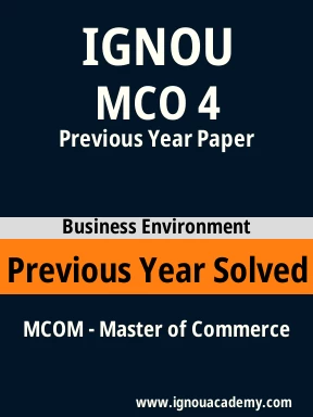 MCO 4 Previous Year Solved Question Paper