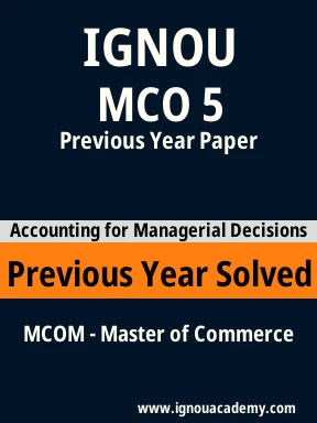 MCO 5 Previous Year Solved Question Paper