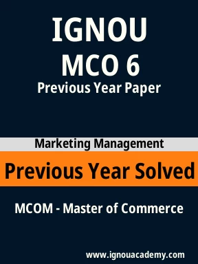 MCO 6 Previous Year Solved Question Paper