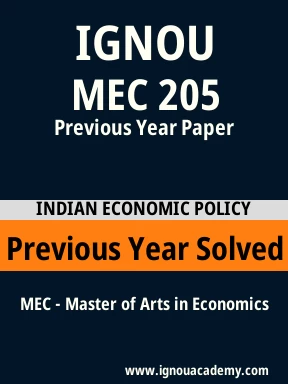 MEC 205 Previous Year Solved Question Paper