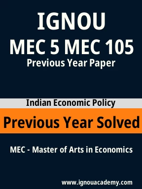 MEC 5 MEC 105 Previous Year Solved Question Paper