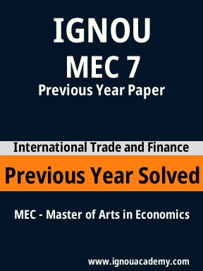 MEC 7 Previous Year Solved Question Paper