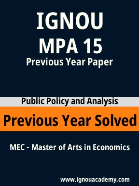 MPA 15 Previous Year Solved Question Paper