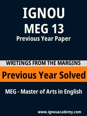 MEG 13 Previous Year Solved Question Paper