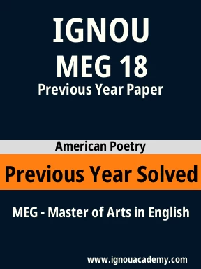 MEG 18 Previous Year Solved Question Paper