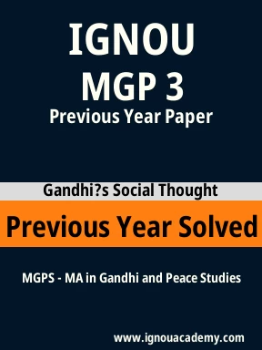 MGP 3 Previous Year Solved Question Paper