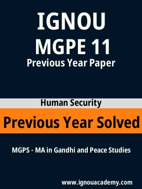 MGPE 11 Previous Year Solved Question Paper