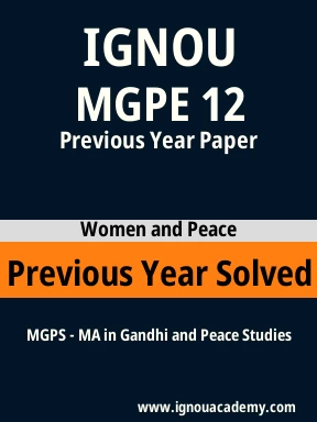 MGPE 12 Previous Year Solved Question Paper