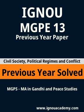 MGPE 13 Previous Year Solved Question Paper