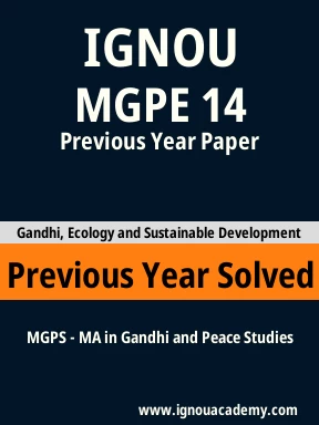 MGPE 14 Previous Year Solved Question Paper