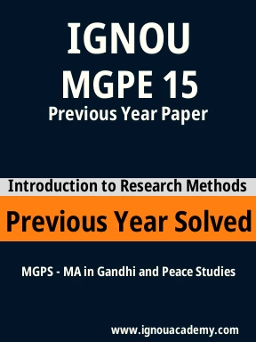MGPE 15 Previous Year Solved Question Paper